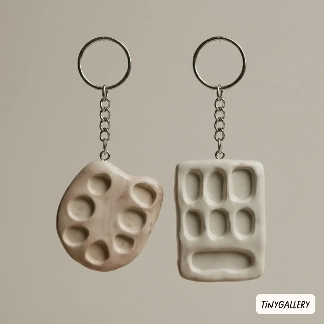 Magic Tiny Palette keychain, angle one